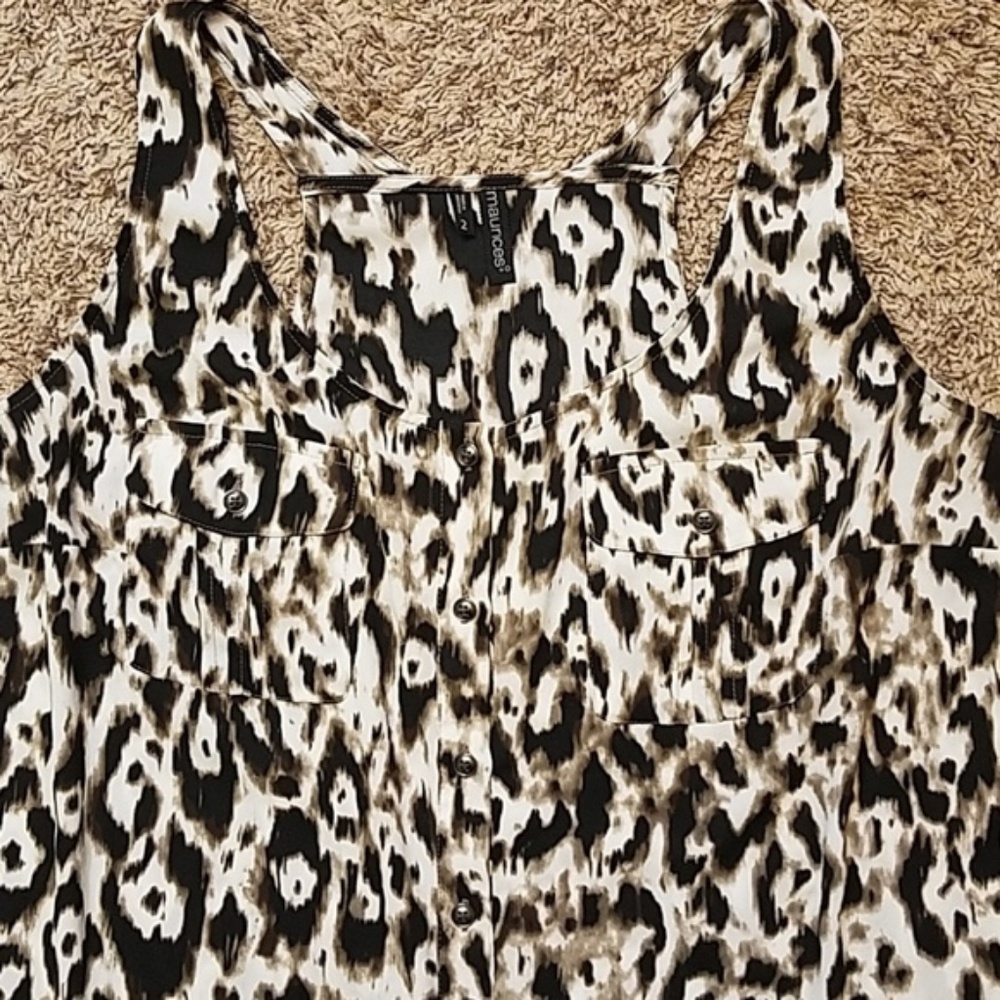 Plus Leopard Print Tank Top - 2x Maurices - image 3